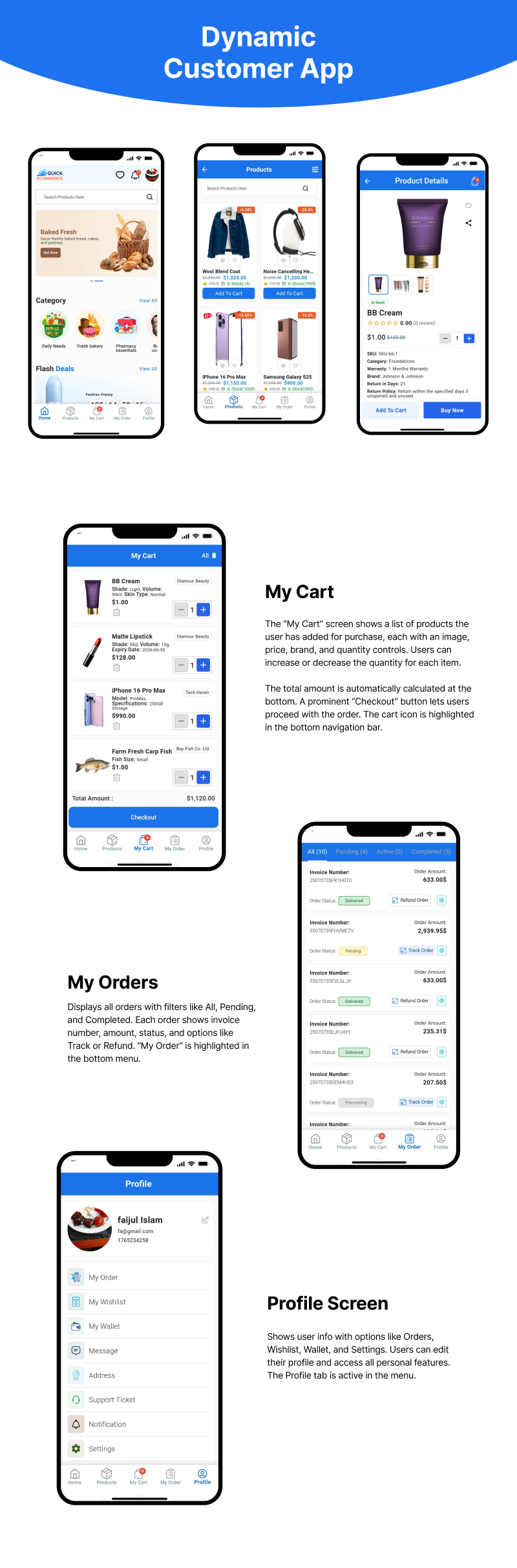Quick eCommerce – React Multi-Vendor for Food, Grocery, Pharmacy & Pet with Customer App & Website